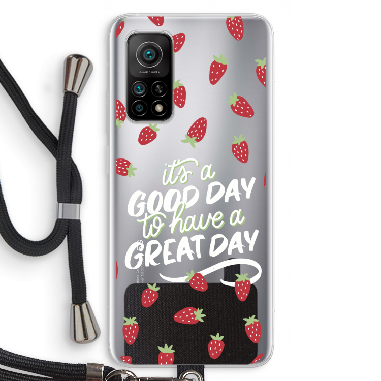 Don't forget to have a great day: Xiaomi Mi 10T 5G Transparant Hoesje met koord