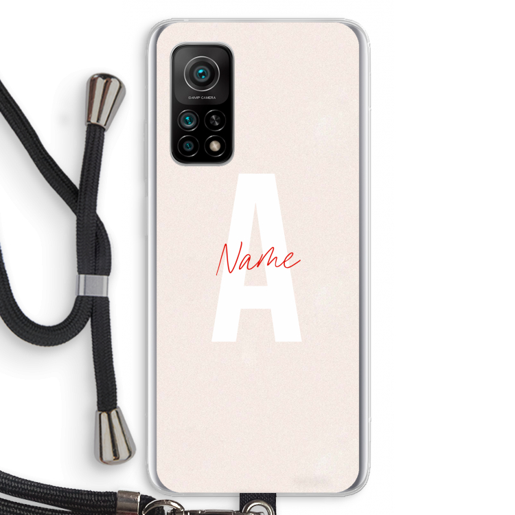 Strawberry Milkshake: Xiaomi Mi 10T 5G Transparant Hoesje met koord
