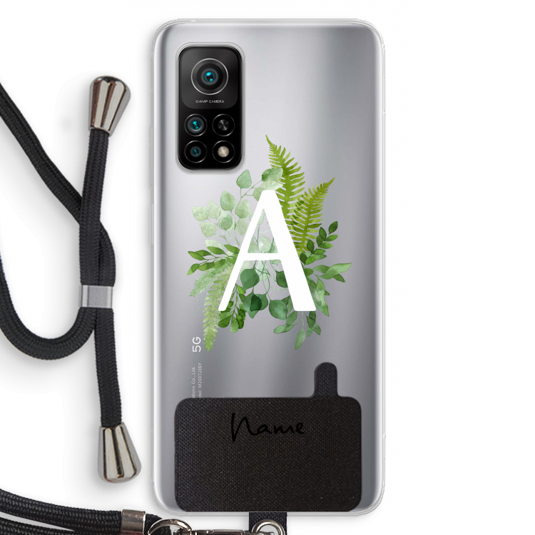 Green Brush: Xiaomi Mi 10T 5G Transparant Hoesje met koord