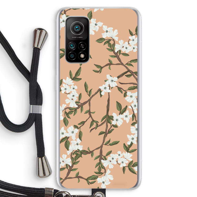 Blossoming spring: Xiaomi Mi 10T 5G Transparant Hoesje met koord