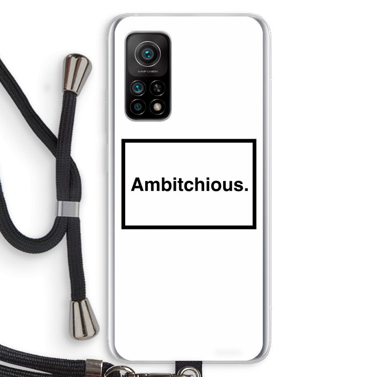 Ambitchious: Xiaomi Mi 10T 5G Transparant Hoesje met koord