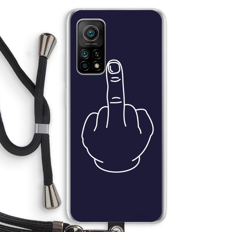 F**k U: Xiaomi Mi 10T 5G Transparant Hoesje met koord
