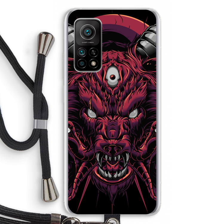 Hell Hound and Serpents: Xiaomi Mi 10T 5G Transparant Hoesje met koord