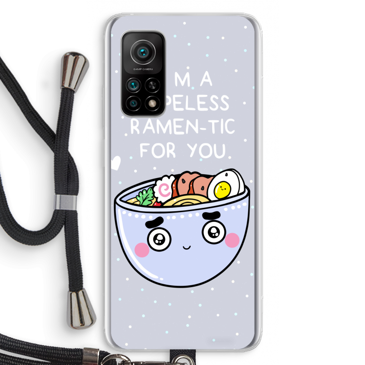 I'm A Hopeless Ramen-Tic For You: Xiaomi Mi 10T 5G Transparant Hoesje met koord