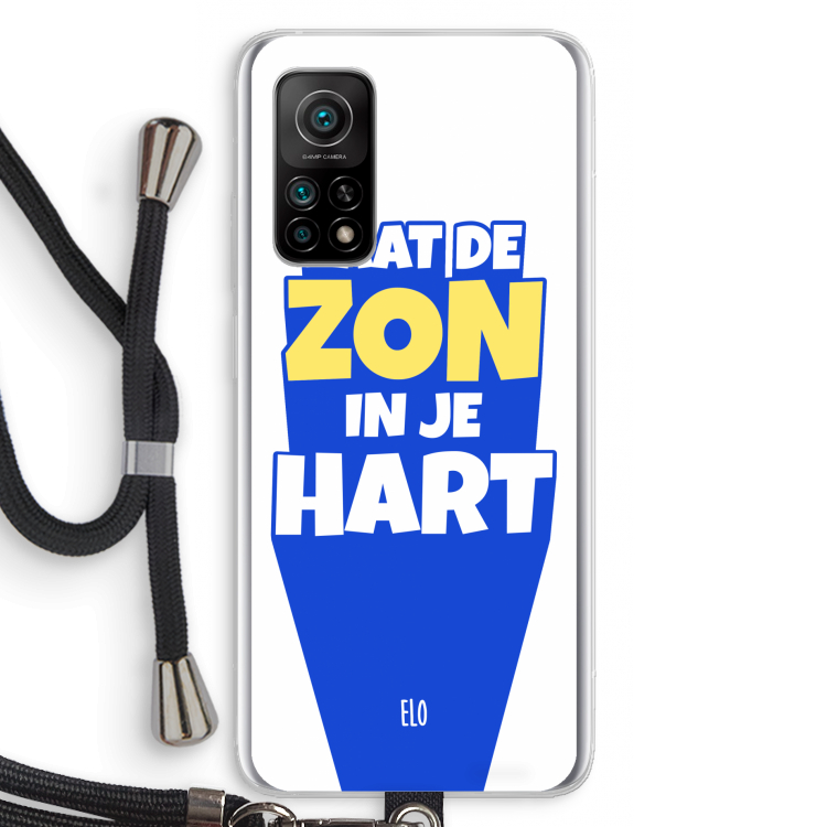 Laat de zon in je hart: Xiaomi Mi 10T 5G Transparant Hoesje met koord