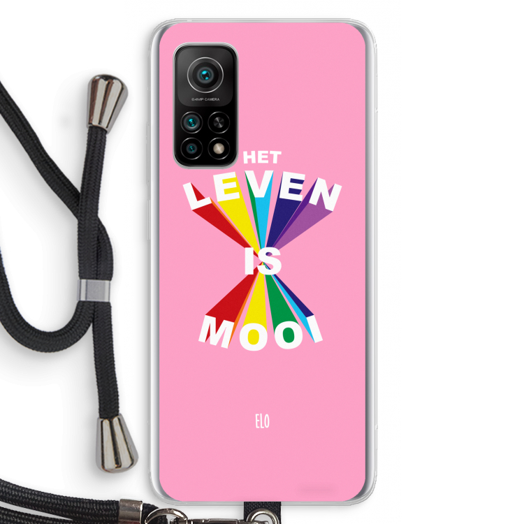 Het Leven Is Mooi: Xiaomi Mi 10T 5G Transparant Hoesje met koord