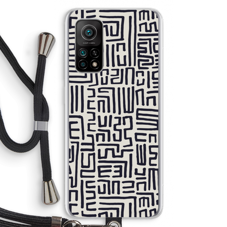 Moroccan Print: Xiaomi Mi 10T 5G Transparant Hoesje met koord