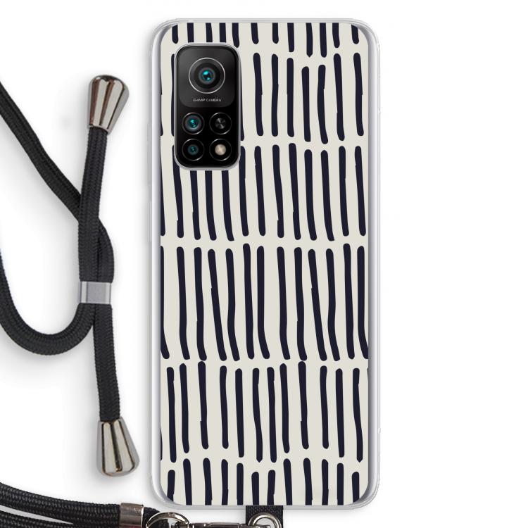 Moroccan stripes: Xiaomi Mi 10T 5G Transparant Hoesje met koord
