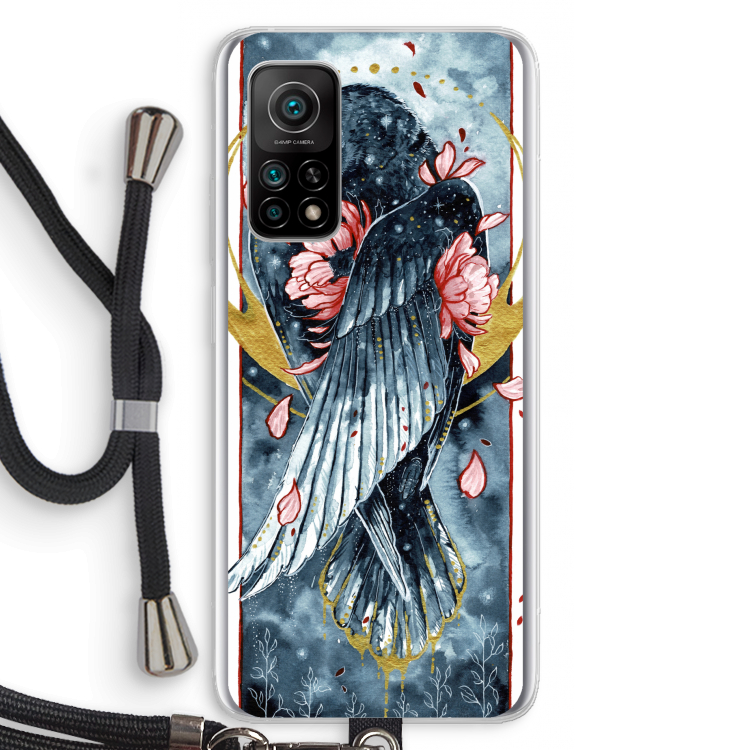 Golden Raven: Xiaomi Mi 10T 5G Transparant Hoesje met koord