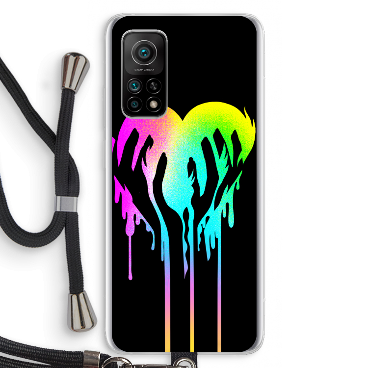 Hold My Heart: Xiaomi Mi 10T 5G Transparant Hoesje met koord