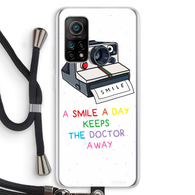 Smile: Xiaomi Mi 10T 5G Transparant Hoesje met koord