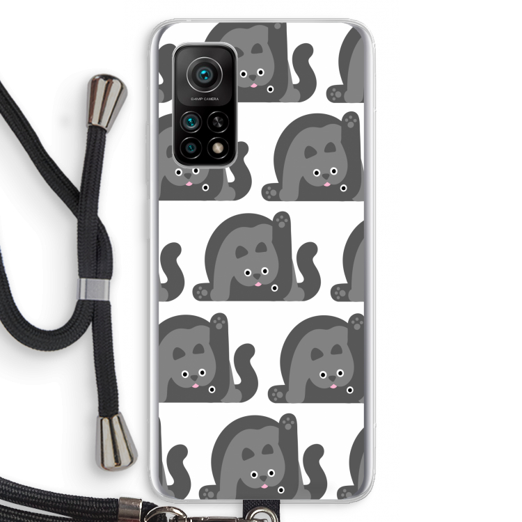 Cats: Xiaomi Mi 10T 5G Transparant Hoesje met koord