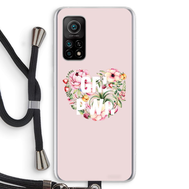GRL PWR Flower: Xiaomi Mi 10T 5G Transparant Hoesje met koord