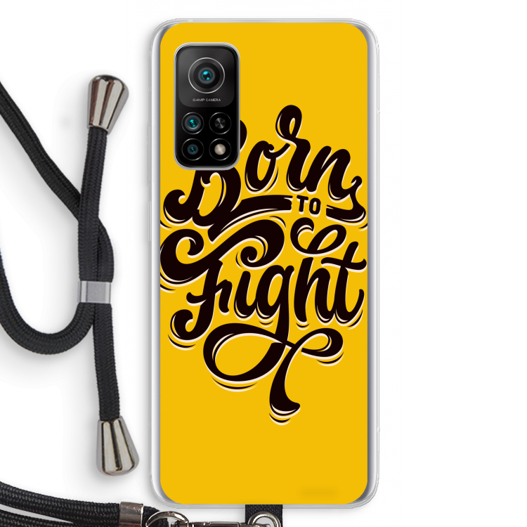 Born to Fight: Xiaomi Mi 10T 5G Transparant Hoesje met koord