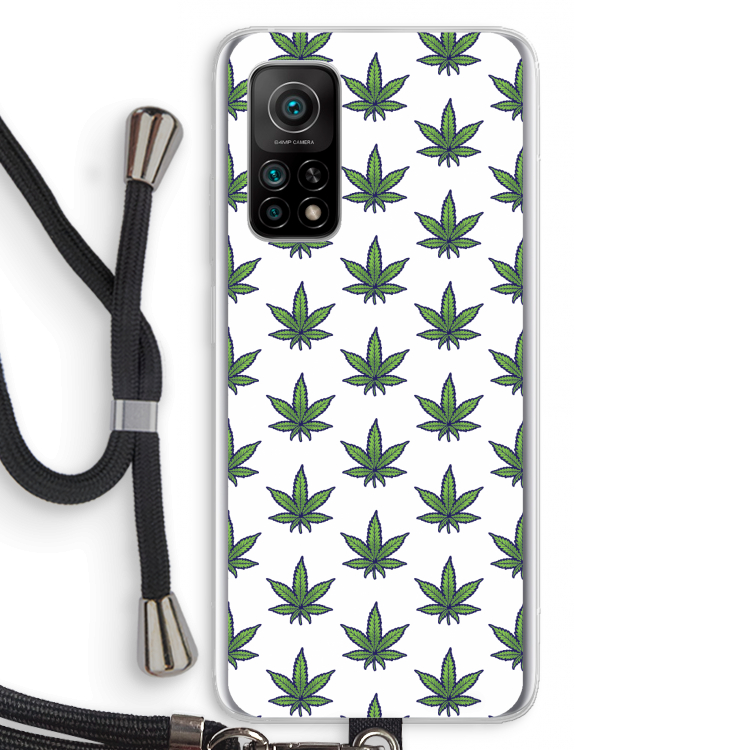 Weed: Xiaomi Mi 10T 5G Transparant Hoesje met koord