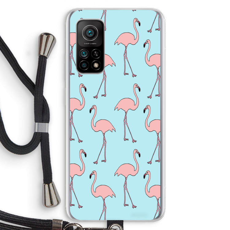 Anything Flamingoes: Xiaomi Mi 10T 5G Transparant Hoesje met koord