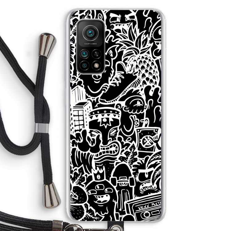 Vexx Black Mixtape: Xiaomi Mi 10T 5G Transparant Hoesje met koord