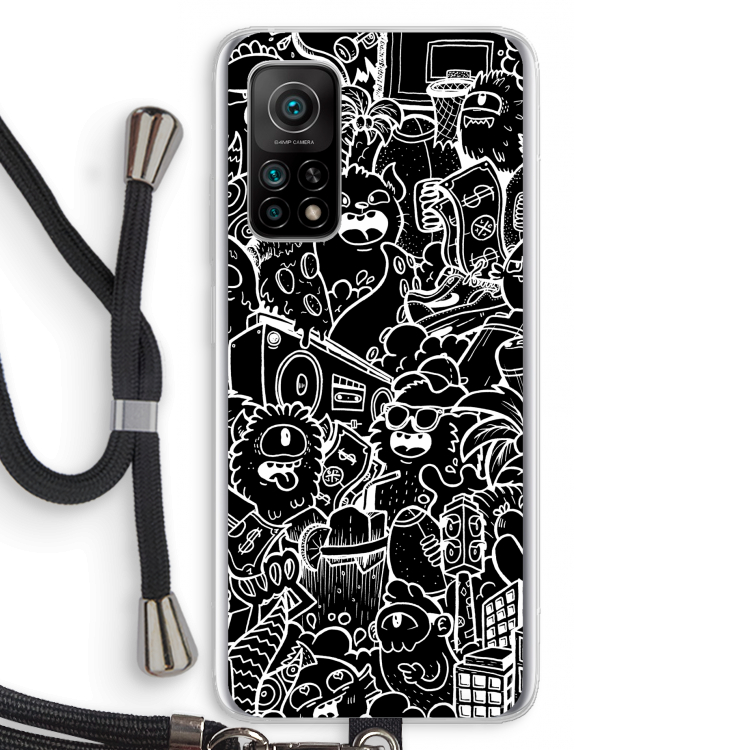 Vexx Black City : Xiaomi Mi 10T 5G Transparant Hoesje met koord