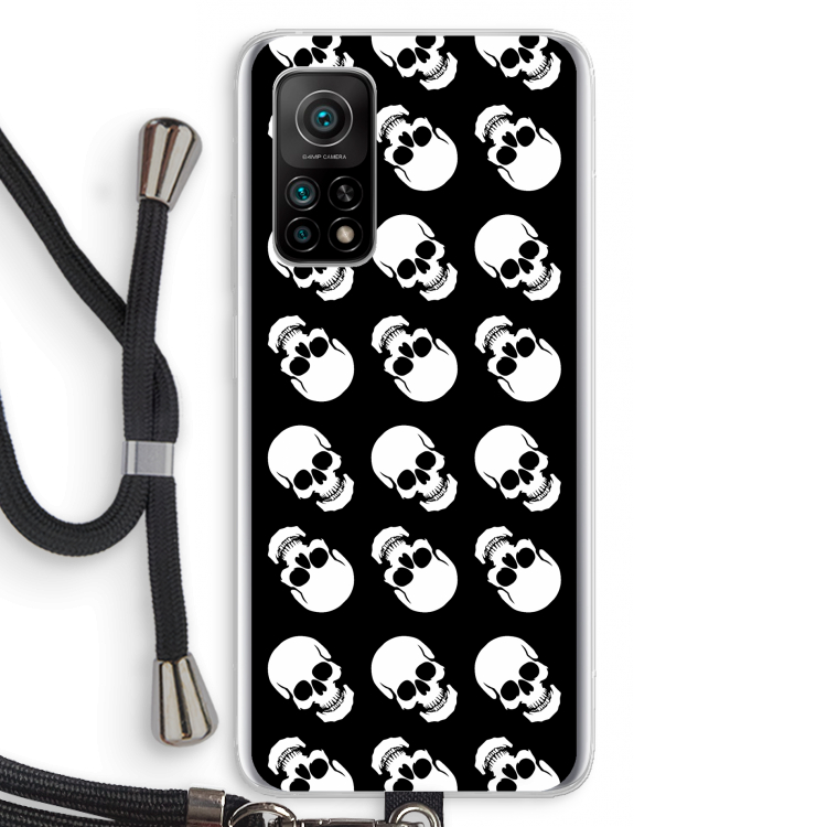 Musketon Skulls: Xiaomi Mi 10T 5G Transparant Hoesje met koord