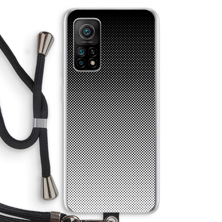 Musketon Halftone: Xiaomi Mi 10T 5G Transparant Hoesje met koord
