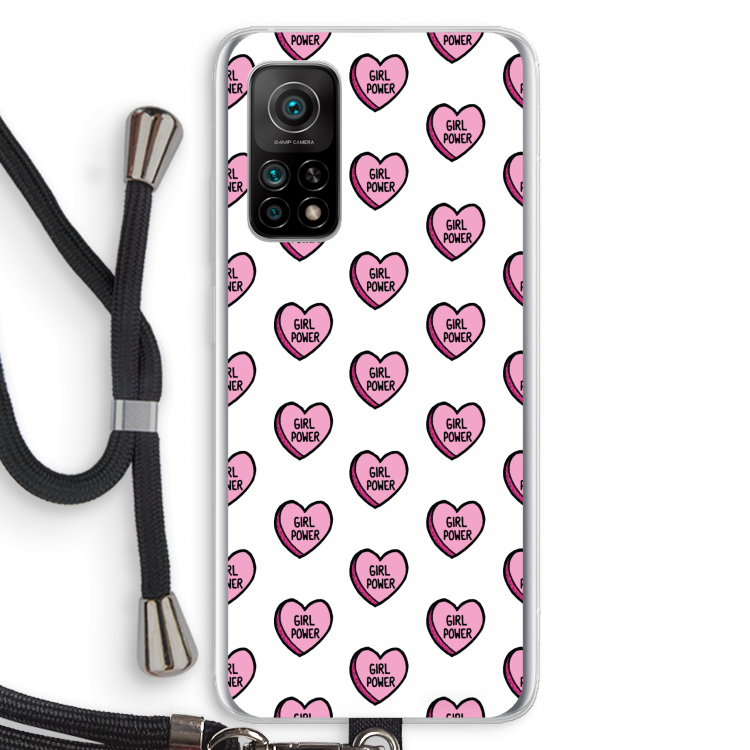 GIRL POWER: Xiaomi Mi 10T 5G Transparant Hoesje met koord
