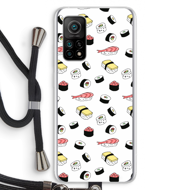 Sushi time: Xiaomi Mi 10T 5G Transparant Hoesje met koord