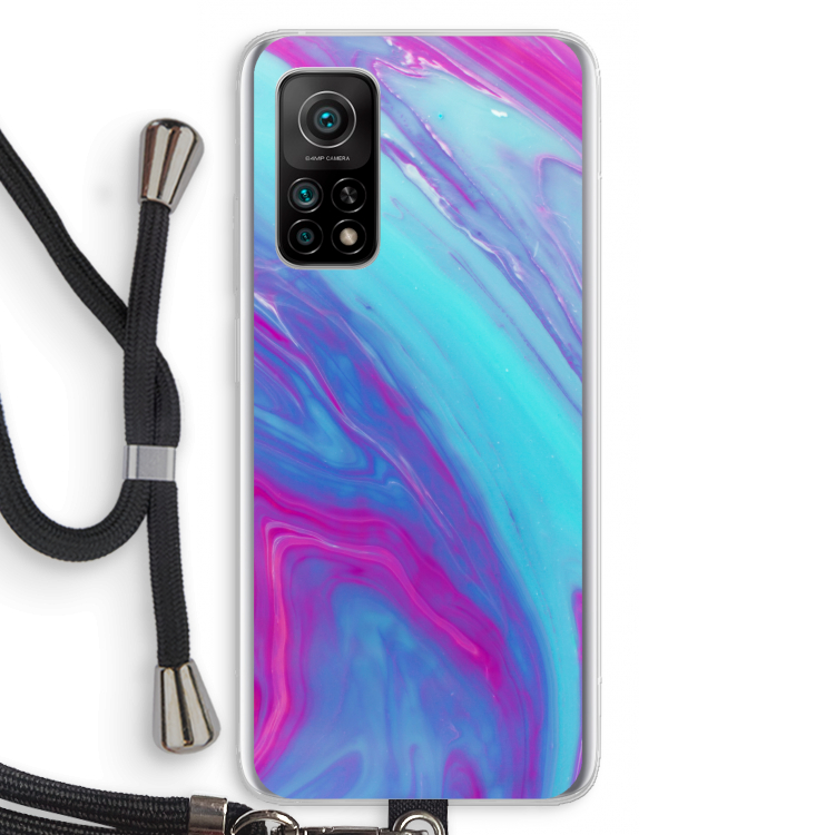 Zweverige regenboog: Xiaomi Mi 10T 5G Transparant Hoesje met koord