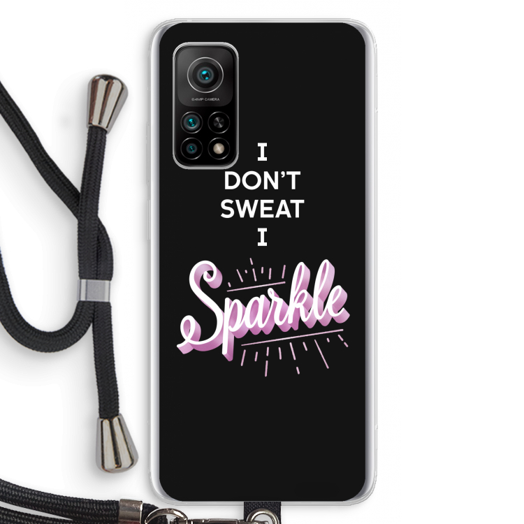 Sparkle quote: Xiaomi Mi 10T 5G Transparant Hoesje met koord