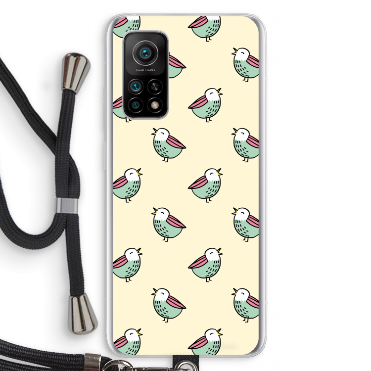 Vogeltjes: Xiaomi Mi 10T 5G Transparant Hoesje met koord