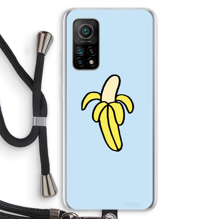 Banana: Xiaomi Mi 10T 5G Transparant Hoesje met koord