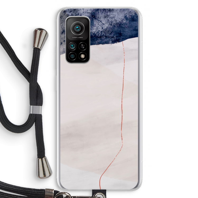 Stone White: Xiaomi Mi 10T 5G Transparant Hoesje met koord