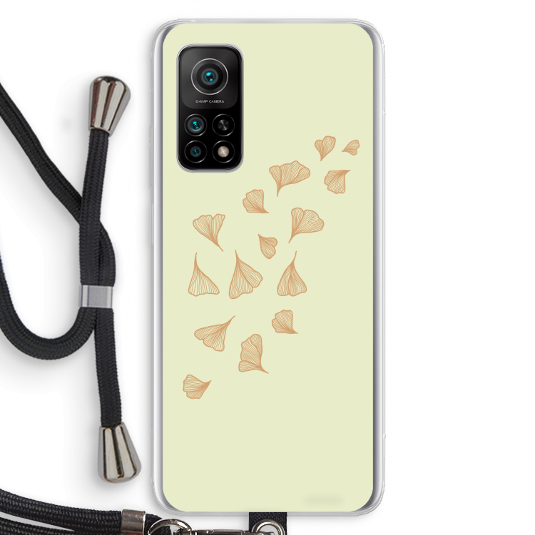 Falling Leaves: Xiaomi Mi 10T 5G Transparant Hoesje met koord