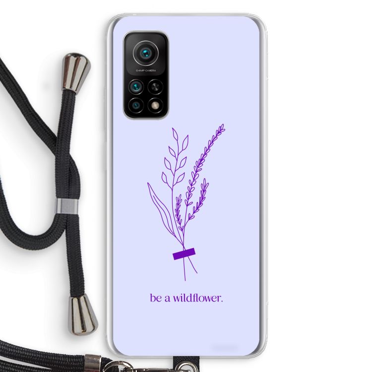 Be a wildflower: Xiaomi Mi 10T 5G Transparant Hoesje met koord