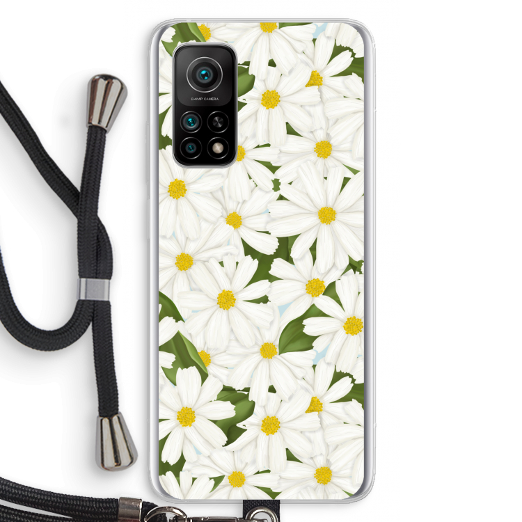 Summer Daisies: Xiaomi Mi 10T 5G Transparant Hoesje met koord