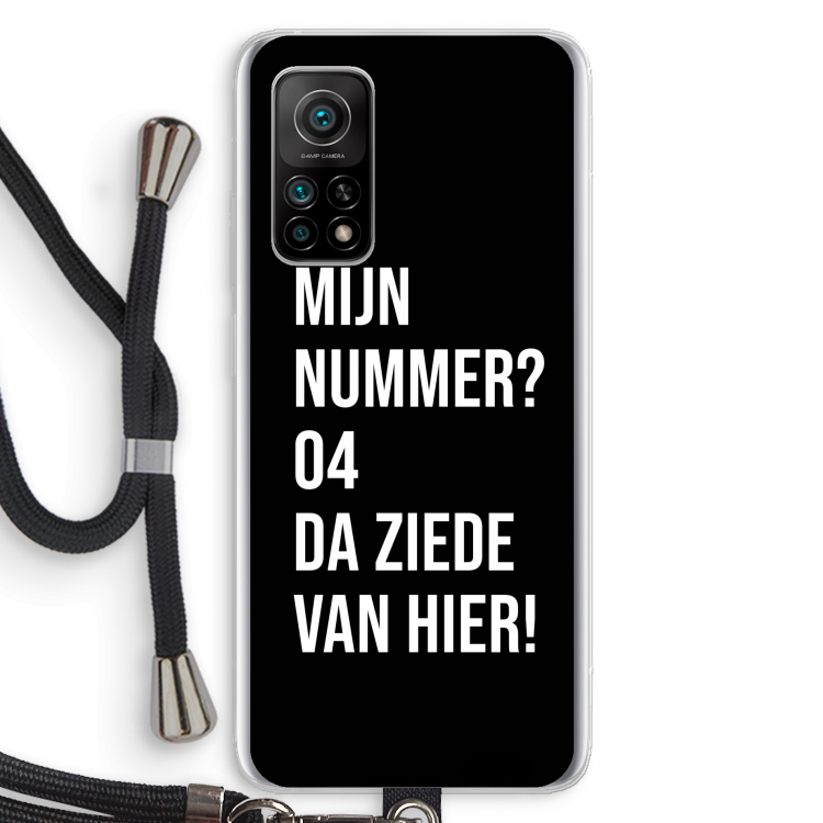 Da ziede van hier - Zwart: Xiaomi Mi 10T 5G Transparant Hoesje met koord