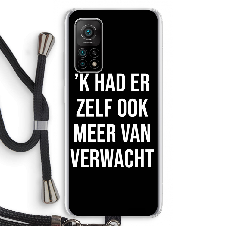 Meer verwacht - Zwart: Xiaomi Mi 10T 5G Transparant Hoesje met koord