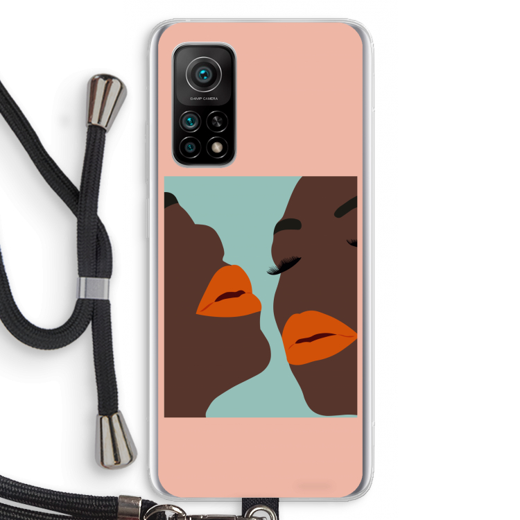Orange lips: Xiaomi Mi 10T 5G Transparant Hoesje met koord