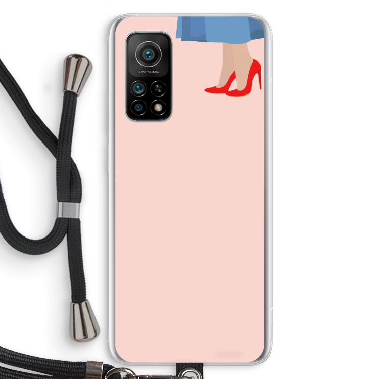 High heels: Xiaomi Mi 10T 5G Transparant Hoesje met koord