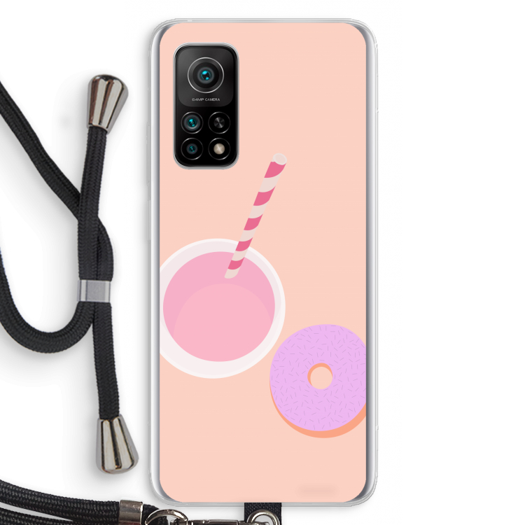 Donut: Xiaomi Mi 10T 5G Transparant Hoesje met koord