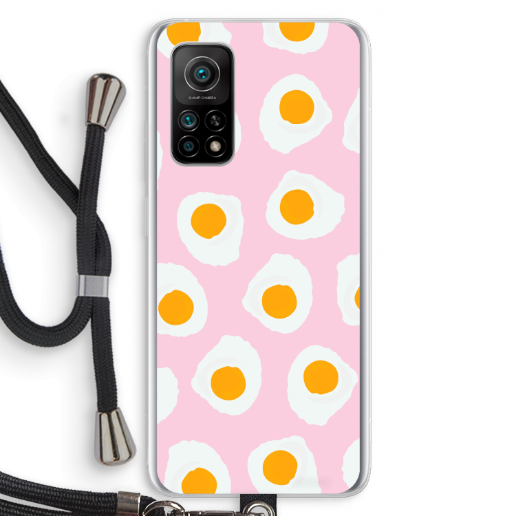 Dancing eggs: Xiaomi Mi 10T 5G Transparant Hoesje met koord