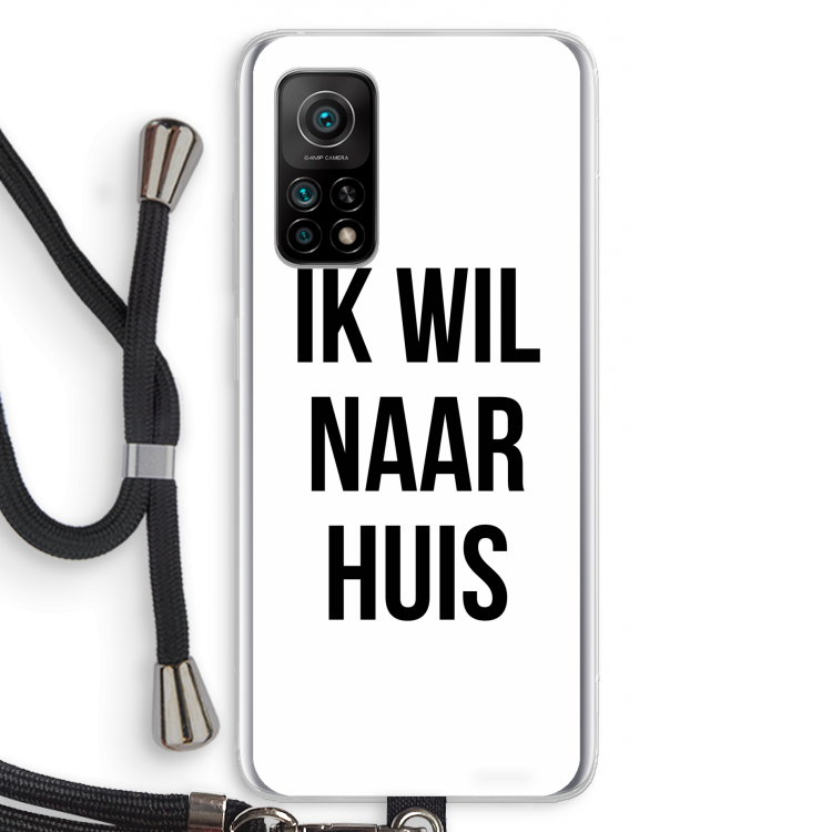 Ik wil naar huis: Xiaomi Mi 10T 5G Transparant Hoesje met koord