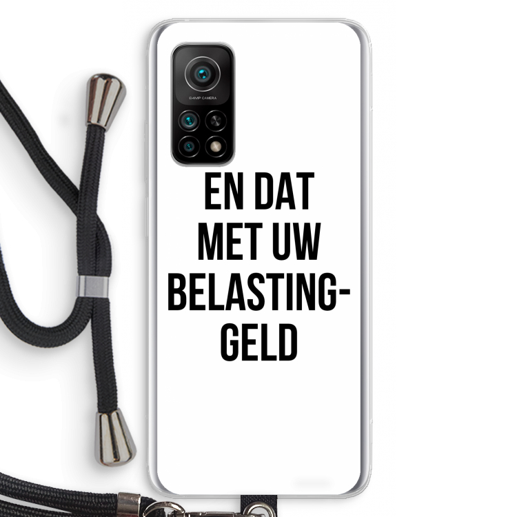 Belastinggeld: Xiaomi Mi 10T 5G Transparant Hoesje met koord
