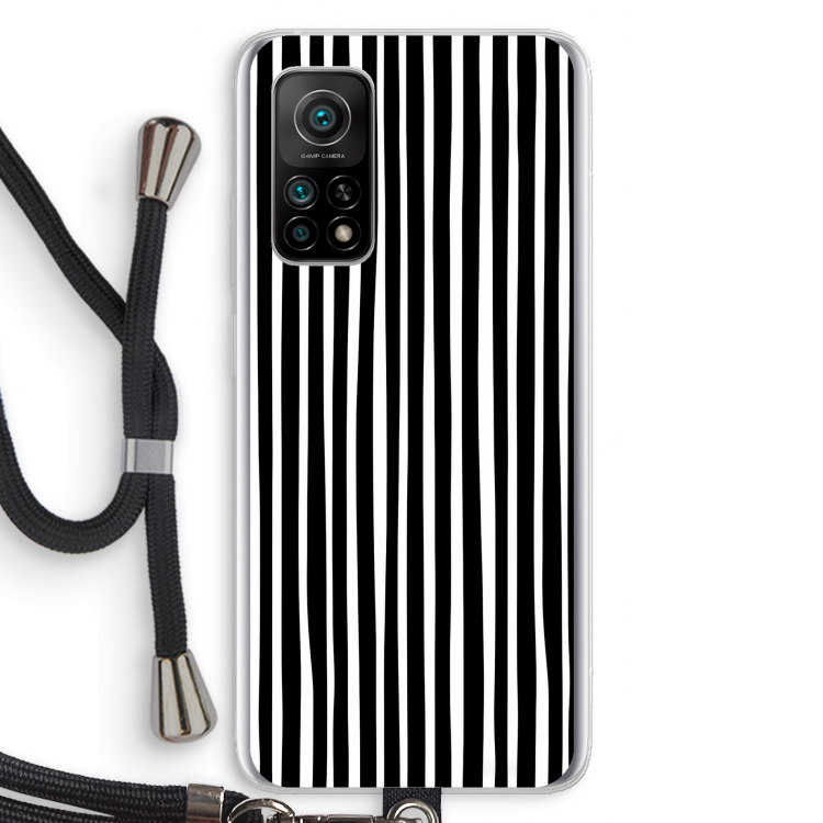Stripes: Xiaomi Mi 10T 5G Transparant Hoesje met koord