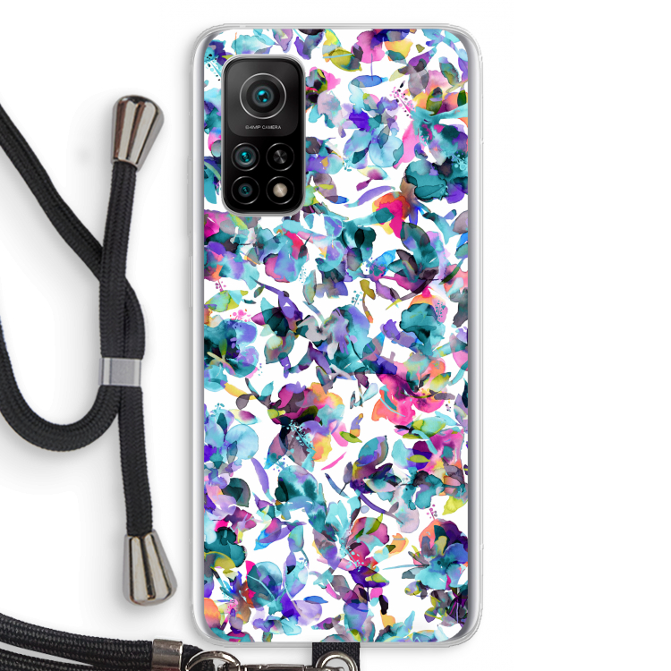 Hibiscus Flowers: Xiaomi Mi 10T 5G Transparant Hoesje met koord