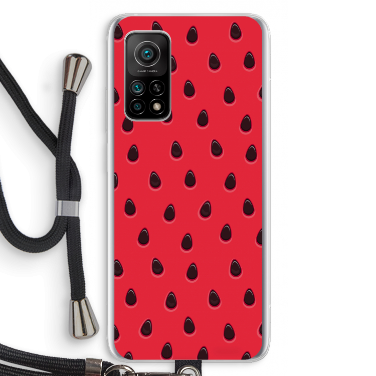 Watermelon: Xiaomi Mi 10T 5G Transparant Hoesje met koord