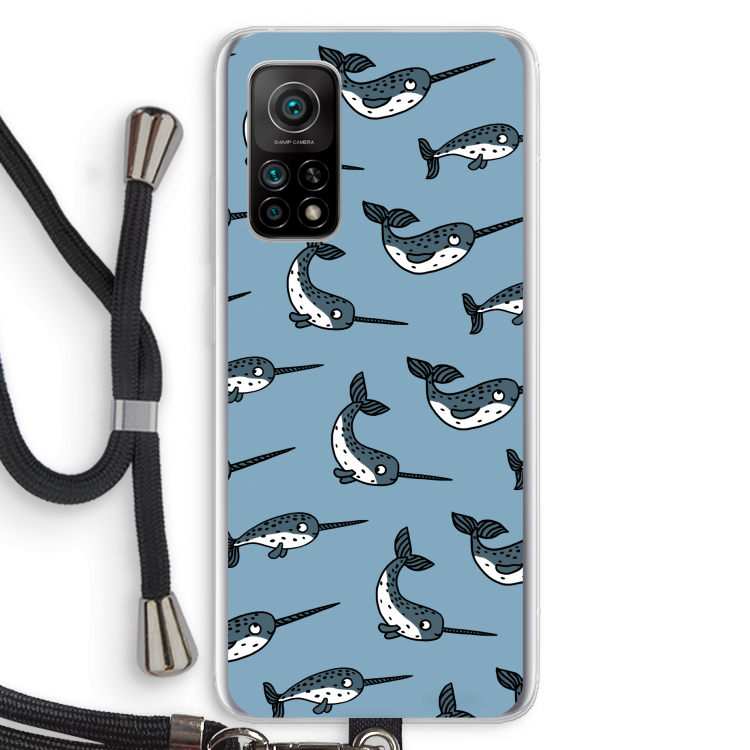 Narwhal: Xiaomi Mi 10T 5G Transparant Hoesje met koord