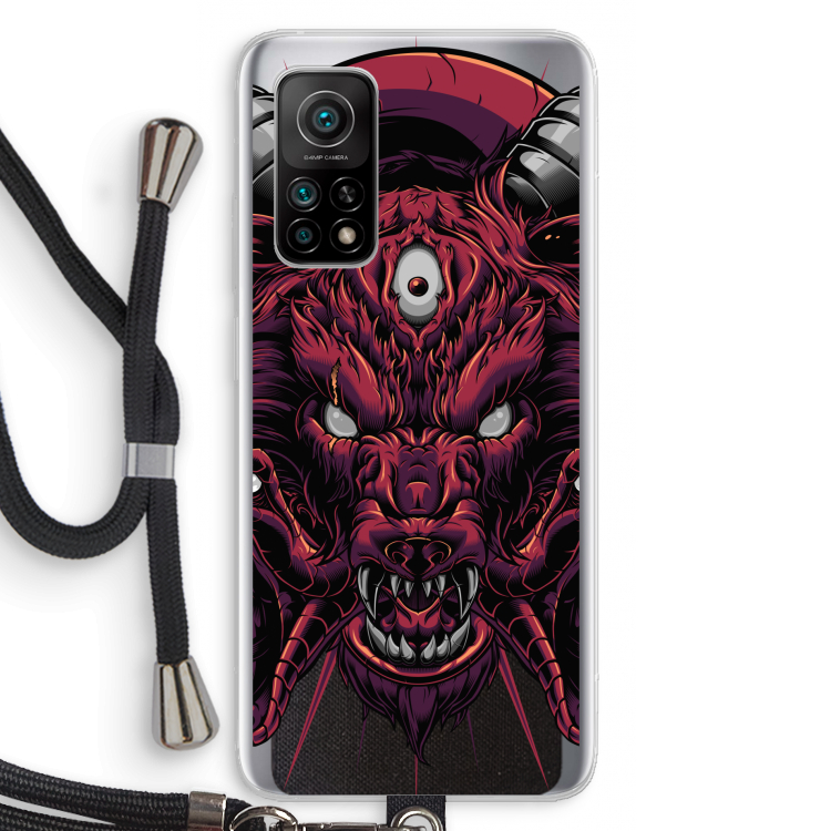 Hell Hound and Serpents: Xiaomi Mi 10T 5G Transparant Hoesje met koord