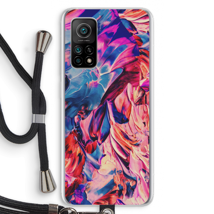 Pink Orchard: Xiaomi Mi 10T 5G Transparant Hoesje met koord