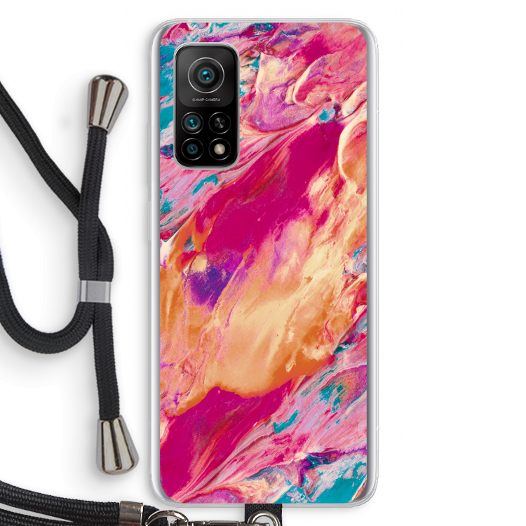 Pastel Echoes: Xiaomi Mi 10T 5G Transparant Hoesje met koord