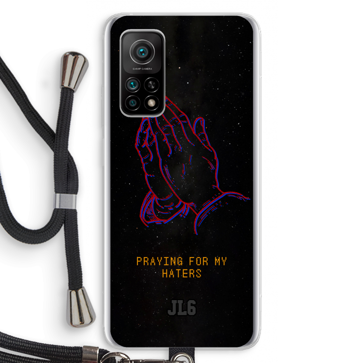 Praying For My Haters: Xiaomi Mi 10T 5G Transparant Hoesje met koord